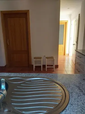 a view of a kitchen with a plate on a counter at VILLA DEL MAR in Novo Sancti Petri