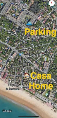 a map of a city with the words camp home at Adosado en calle Nereida in Chiclana de la Frontera