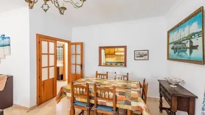 a dining room with a table and a dining room table sidx sidx sidx at Villa Las Carmenes Conil de la Frontera by Ruralidays in Conil de la Frontera