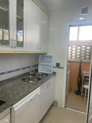 a kitchen with a sink and a counter top at Novo Atlantico Golf 7 in Novo Sancti Petri