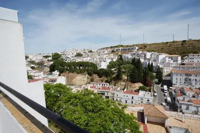 a view of a city from a balcony at Casa PauMar, tu casa en Arcos de la Frontera in Arcos de la Frontera