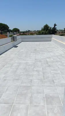 a tile roof on top of a building at Villa nazaret in Chiclana de la Frontera