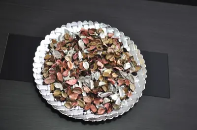 a bowl full of different types of shells on a table at Apartamento Jilguero con parking individual privado in Sanlúcar de Barrameda