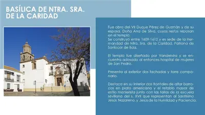 a flyer for a church with a picture of a building at El piso de Manuel in Sanlúcar de Barrameda