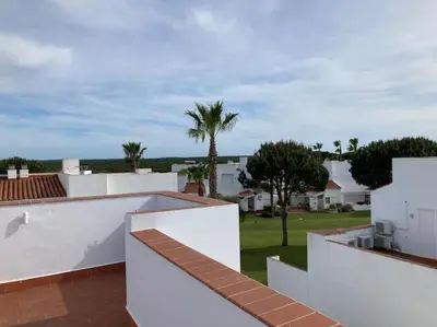 a view from the roof of a house at bamboo & golf house in Campano