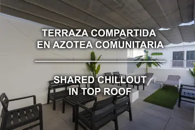 a room with chairs and a sign that reads temaeaapaapa en azoria at Casa Manuel de Falla by Cadiz4Rentals in Cádiz