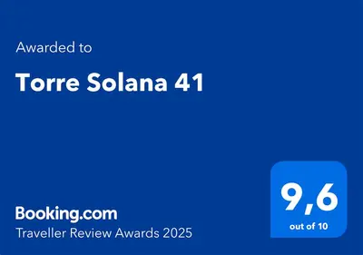 a blue square with the words torrance salalia at Torre Solana 41 in Cádiz