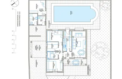 a floor plan of a building at Villa Verde con Piscina a 800m de la Playa by Chiclana Dreams in Chiclana de la Frontera