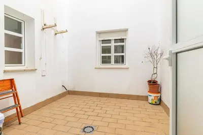 a room with a window and a potted plant at Sherry Suite Apartment - City Center in Jerez de la Frontera