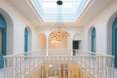 a staircase in a building with a skylight at Tandem Solera in Jerez de la Frontera