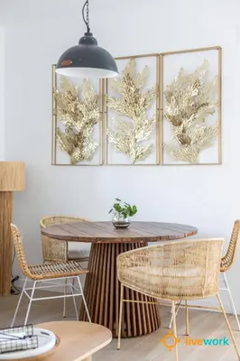 a dining room with a wooden table and chairs at Terrace Home by LiveWork in Cádiz