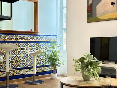 a bathroom with a sink and a shower at Rym House Grupo AC Gestion in Cádiz