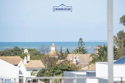 a view of a town with houses and a street sign at Apartamento mi Gitana in La Jara
