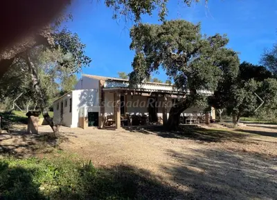a building with a tree in front of it at Casa Rural Los Murtales in Alcalá de los Gazules