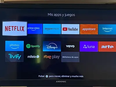 a television screen with different types of websites at Bungalow Mobilhome Agua en Chiclana de la Frontera, Cádiz in Chiclana de la Frontera