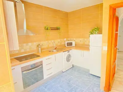 a kitchen with a sink and a dishwasher at Marisma Home in Chiclana de la Frontera