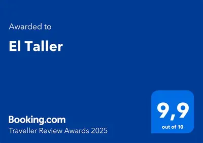 a blue screen with the text emailed to el taller traveler review awards at El Taller in Jerez de la Frontera