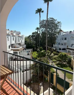 a view from the balcony of a apartment at APARTAMENTO APARTACLUB REFORMADO in Chiclana de la Frontera
