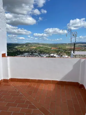 a view of a city from the roof of a building at Casa El Rincón de San Pedro in Arcos de la Frontera