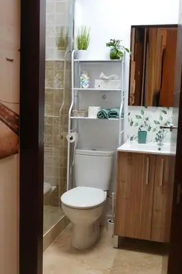 a bathroom with a toilet and a sink at Apartamento Langreo in Jerez de la Frontera