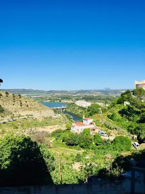 a view of a river from a hill at Casa con vistas en Arcos in Arcos de la Frontera