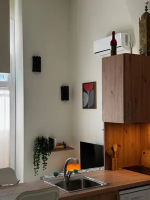 a kitchen with a sink and a counter top at Karisma Alcázar in Jerez de la Frontera