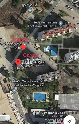 a map of a city with buildings and a street at La ilusión de Pepa in El Puerto de Santa María