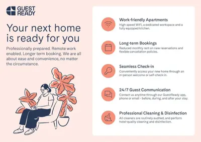 a brochure of a woman sitting in a chair with a plant at GuestReady - La Ostra in Novo Sancti Petri