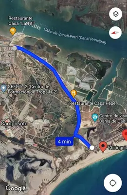 a map of the approximate route of the coast line at Ohana 2 in San Fernando