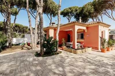 a house with trees in front of it at Fabiana in Chiclana de la Frontera