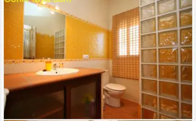 a bathroom with a sink and a toilet at Casa rural 1 in Conil de la Frontera