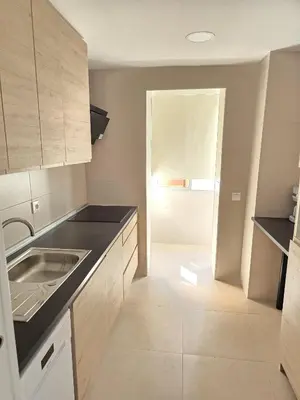 a kitchen with a sink and a counter top at Piso de la Constitución de 1812 in Cádiz