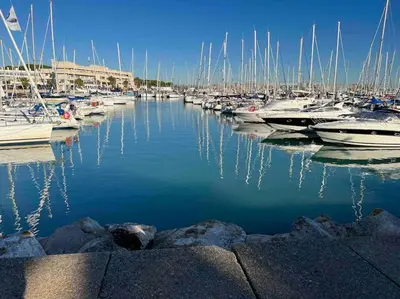 a bunch of boats are docked in a marina at GINVA - MMS Bounty Puerto Sherry Playa in El Puerto de Santa María