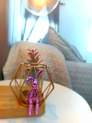 a small purple toy sitting on top of a table at Villasultana 1 in Chipiona