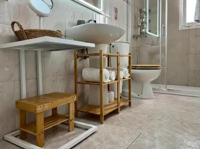 a bathroom with a sink and a toilet at El Cerro de Villasultana, a 3min a pie de playa VUTCA21313 in Chipiona