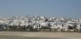 a view of a city with white buildings at VillaConil in Conil de la Frontera