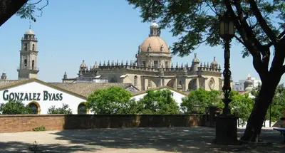 a building with a clock tower on top of it at Apartamento en Jerez de la Frontera in Jerez de la Frontera