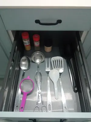 a drawer filled with utensils and utensils at Casa Encarnita in Arcos de la Frontera