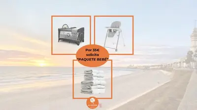 a picture of a beach with a camera and a chair at El Pelícano Parking free Grupo Ac Gestion in Cádiz