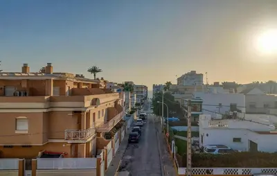 an aerial view of a city street with buildings at Awesome Home In Rota With Wifi in Rota