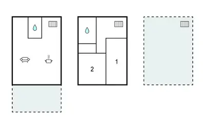 two diagrams of a house with the number at Awesome Home In Rota With Wifi in Rota