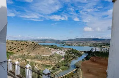 a view of a river from a balcony at Loft Casa del Duque in Arcos de la Frontera