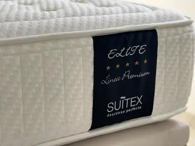 a close up of a white mattress with a sign on it at Victoria Centro 34 in Puerto Real
