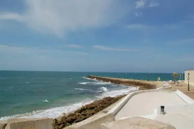 a view of a beach with the ocean at Luar Candor free parking by Staycare in Rota