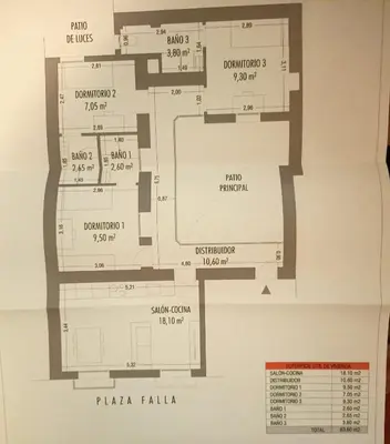 a floor plan of the pula palace at Vista Plaza Falla in Cádiz