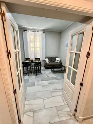 a view of a living room from the hallway at Villa María Cádiz centro, 