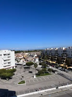 an aerial view of a city with a parking lot at GATU Villa Flavia 