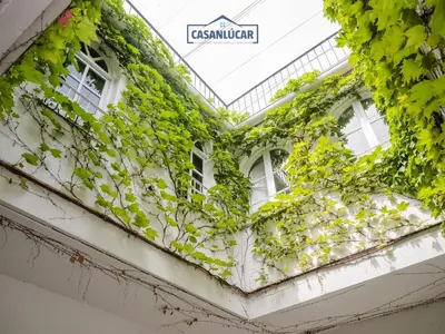 a building with ivy growing on the side of it at Casa Puerto Lucero in Sanlúcar de Barrameda