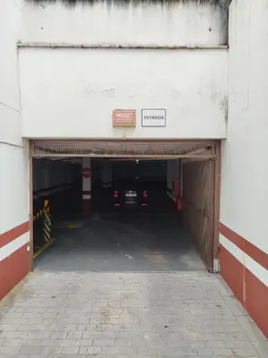 an entrance to a garage with a car in it at Cozy Duplex 2 Bedrooms Apart - 200m to La Barrosa Beach in Novo Sancti Petri