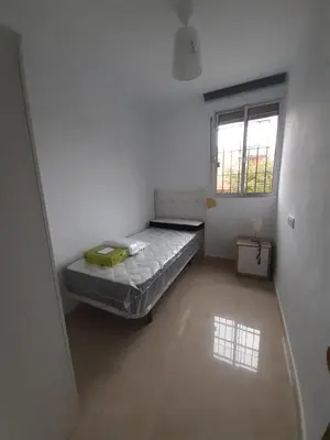 a bedroom with a bed in a room with a window at Granadina 4 in Jerez de la Frontera